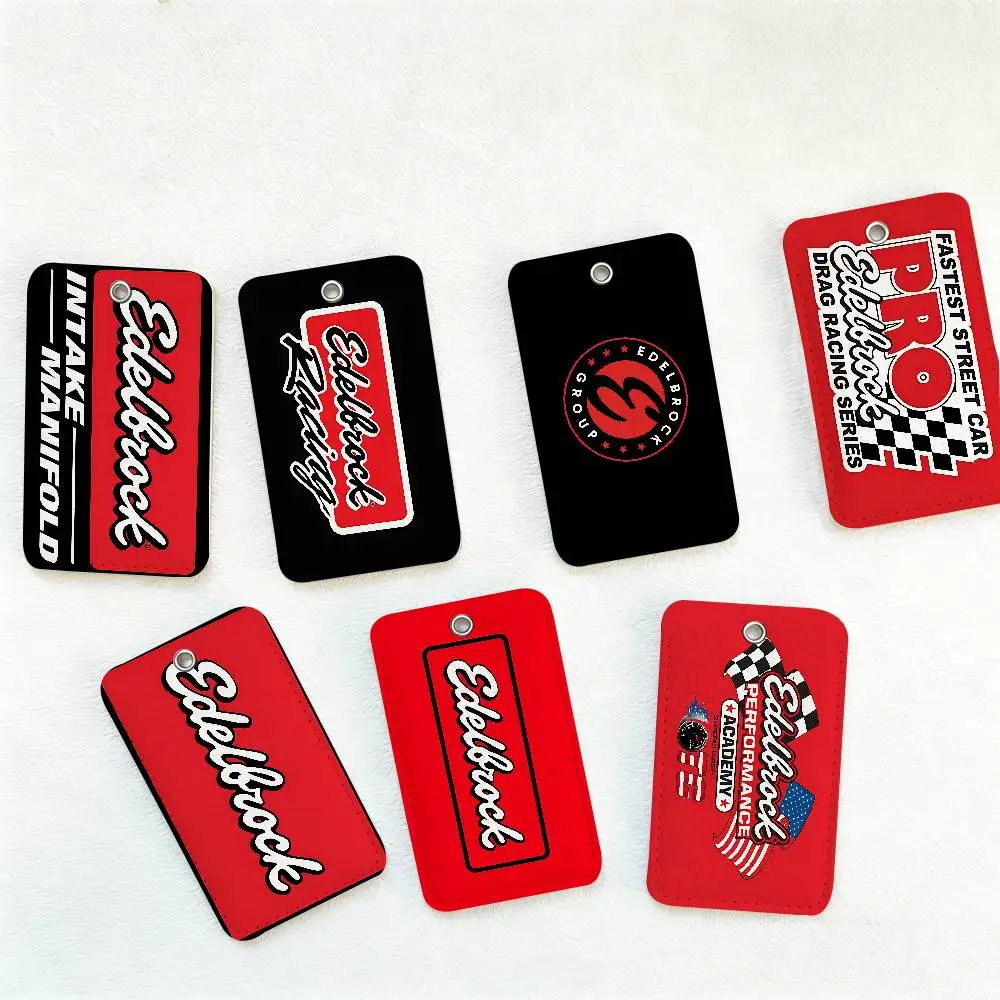 Racing Car Edelbrocks Card Holders Student ID Card Protective Cover Cases Student Campus Access Cards Key Chain Anti-lost