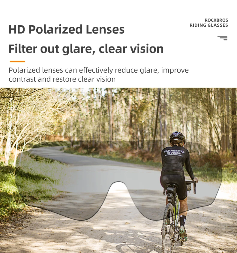 ROCKBROS Fahrrad Brille Photochrome Linse UV400 Sonnenschutz Fahrrad Sonnenbrille Outdoor Sport Brillen MTB Rennrad Brille – Detail 8