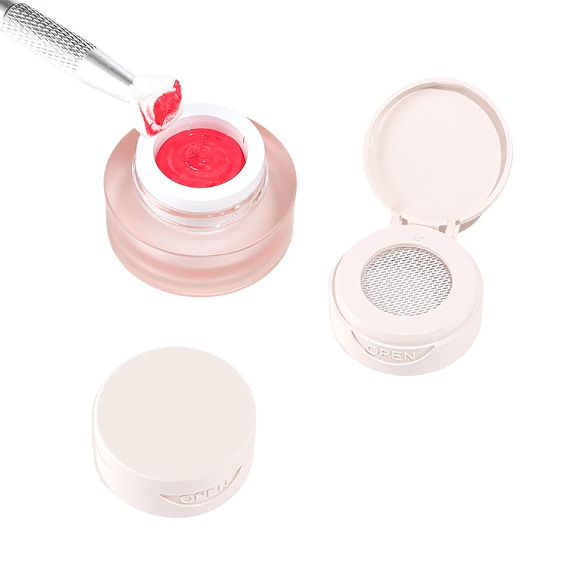 Tarro de Gel Hexagonal para uñas, cubierta abatible, soporte para esmalte de uñas, caja de embalaje, organizador de manicura, contenedor de cosméticos, 2/3/5g