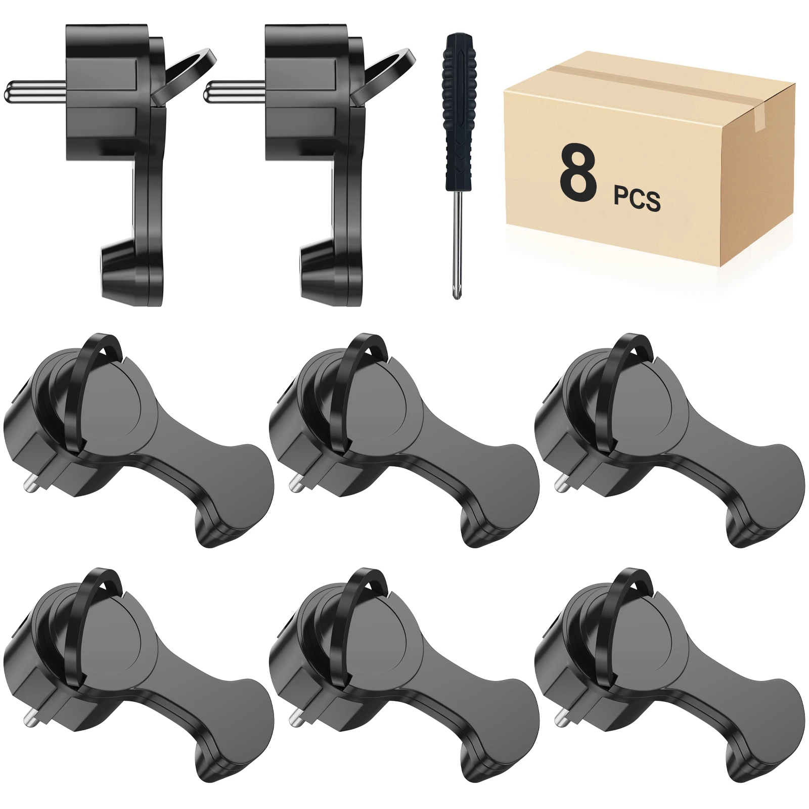 4 stuks EU platte stekkeradapters met inklapbare handgrepen voor vervangbare bedrading Schuko stopcontacten Franse Duitse standaard