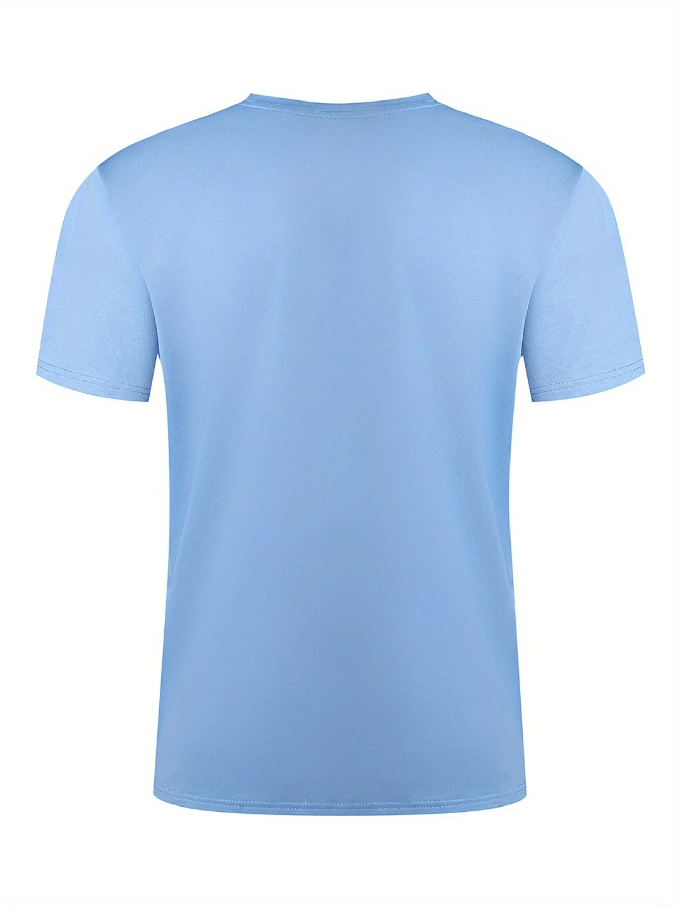 Summer Men's Casual Loose Accessories Plus Size Moon Landing Pattern Printed Round Neck Short Sleeve T-Shirt Top