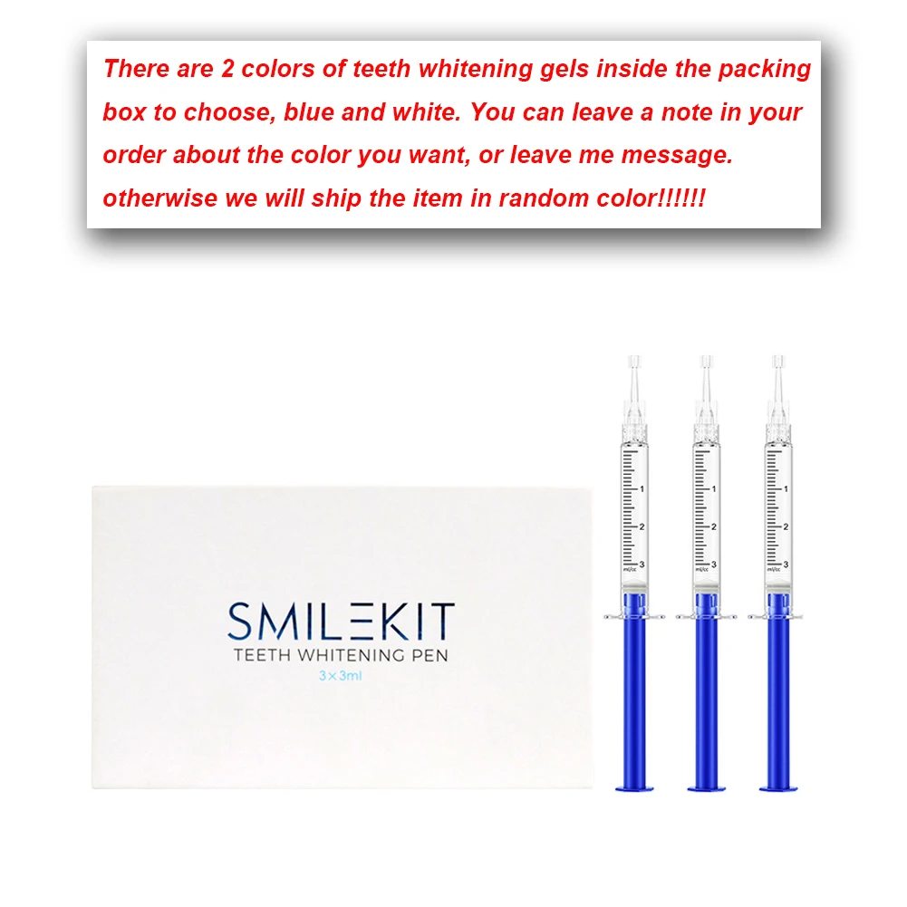 Teeth Whitening Gel With Boutique Gift Box 44% Peroxide Carbamide Gel Syringe Dental Tooth Bleach Oral Hygiene Care Pen Whitener