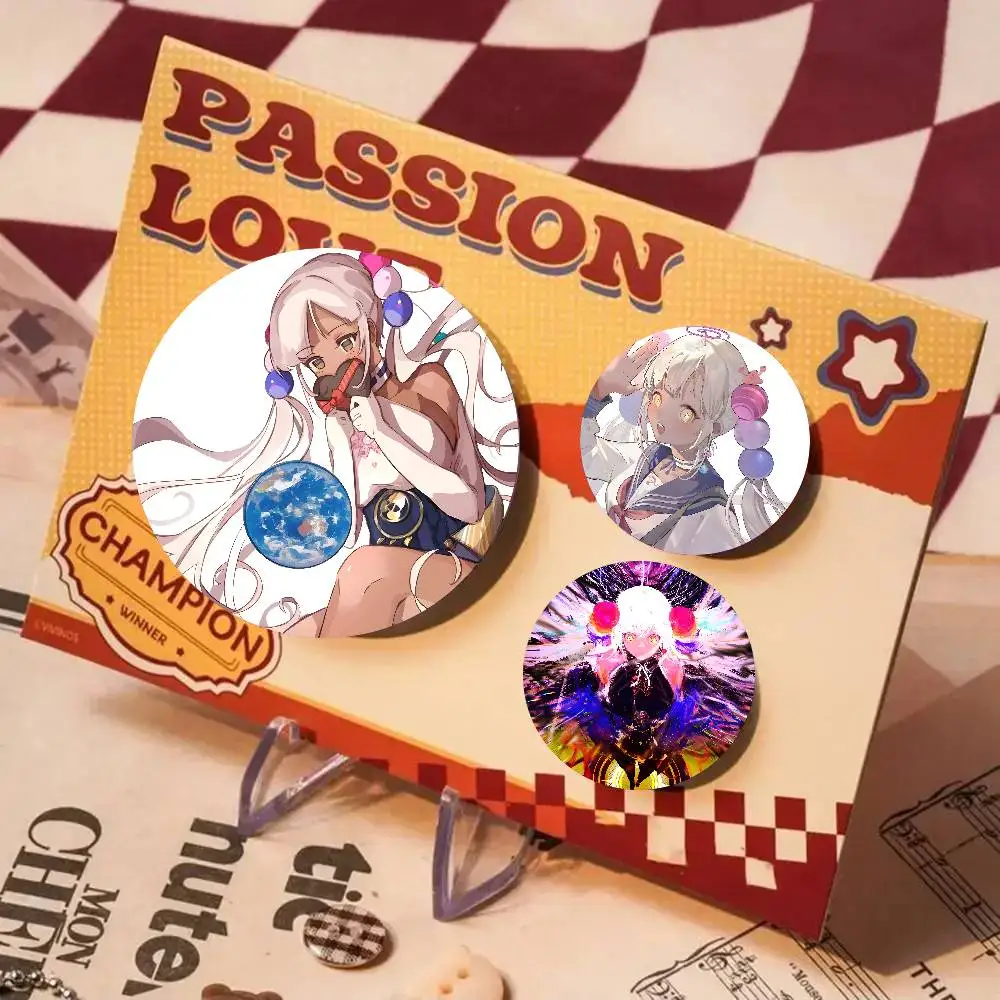 Tsukumo Sana Virtual Anchor H-hololive Badge Tinplate Meme Round Brooch For Hat Bag Creative Lapel Jewelry Accessories Gifts