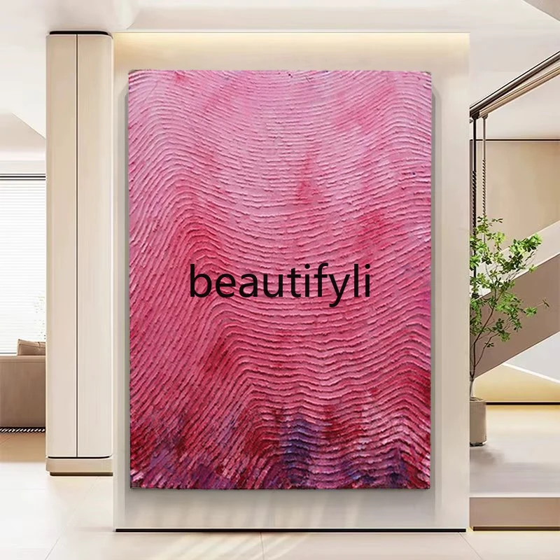 

Hand-painted oil painting is purely handmade, original entrance master bedroom texture painting living room hanging painting