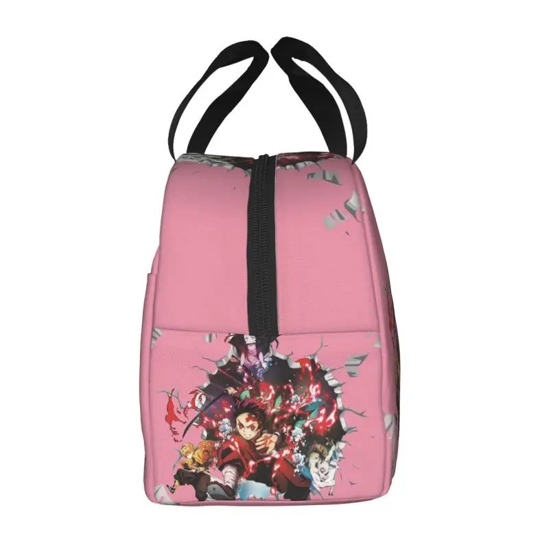 Custom Demones S-Slayer Insulated Lunch Bags for Work School Portable Cooler Thermal Lunch Box Women Children view 2