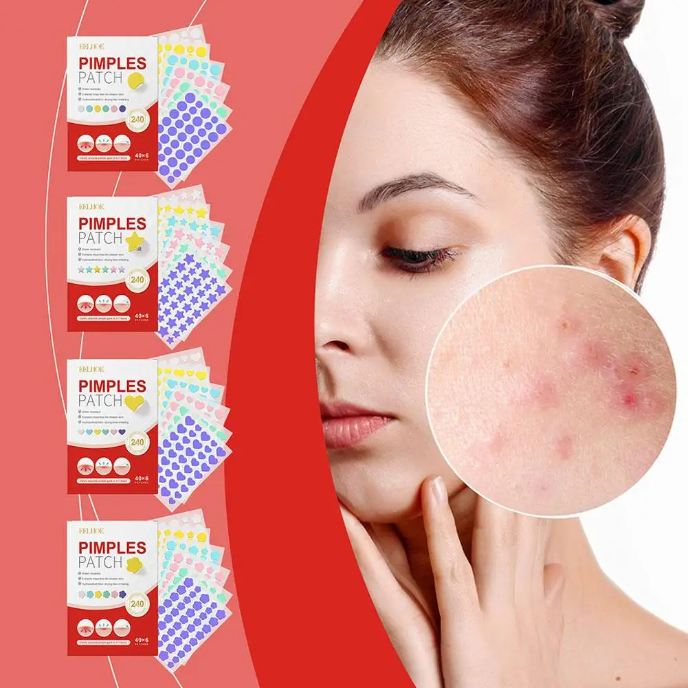 

240 Patches Acne Patch Gentle Non-irritating Repair Cleansing Facial Covering Invisible Pimples Patch Blemish Residue-Free C1A0