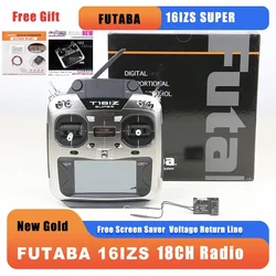 Original Futaba T16izs 16IZS  Radio Controller Fasstest 2.4G R7308sb Free Screen Saver  Receiver Voltage Return Line 16iz