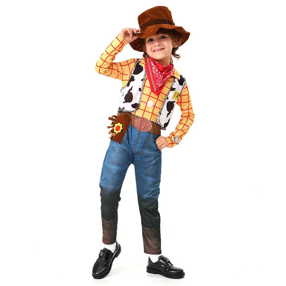 Nouveau loween Cowboy enfants Cosplay personnage de dessin animé Anime jeu de rôle Costume enfants Par porter scène Performance tenue