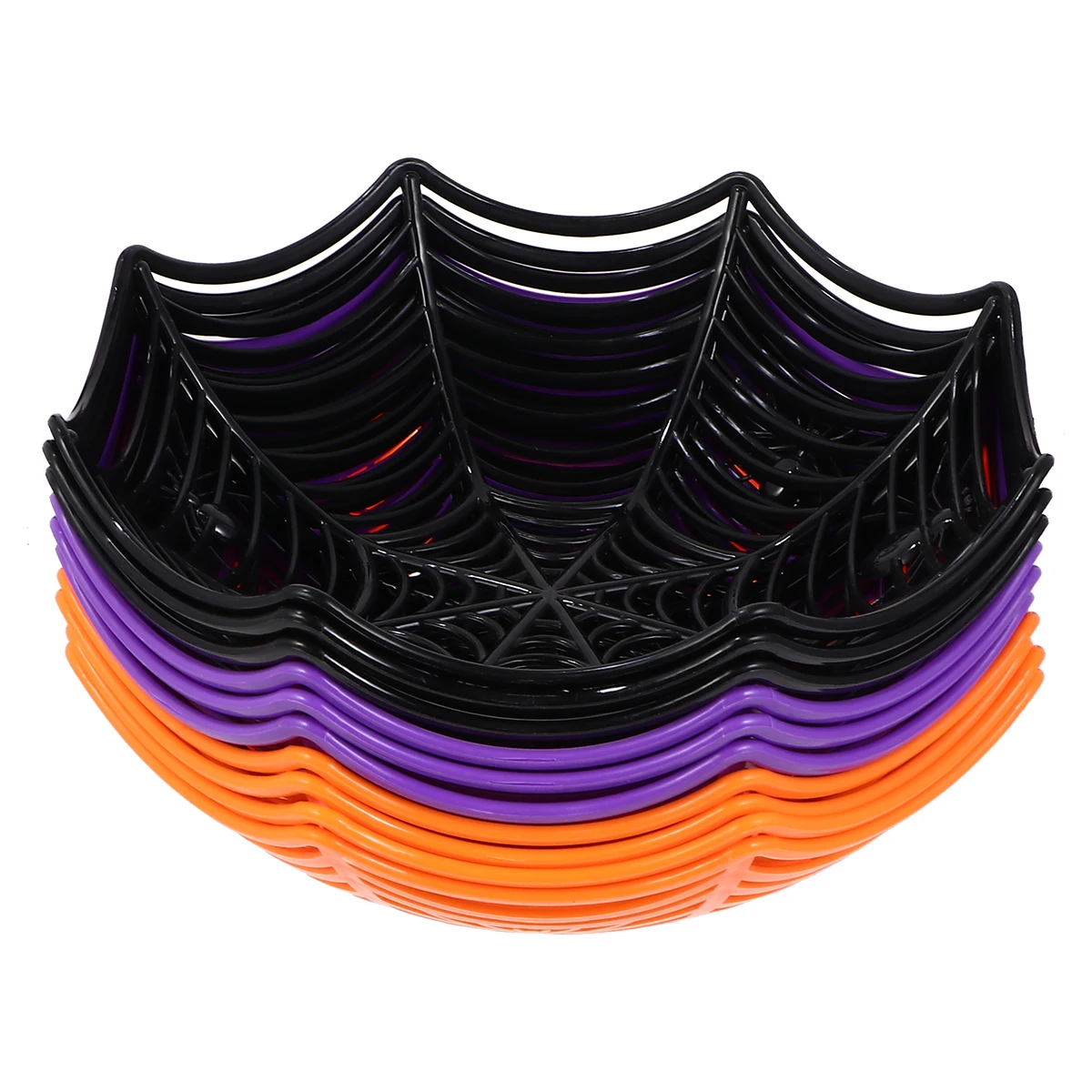 

10pcs Spider Basket Plastic Storage Halloween Party Supplies Halloween Basket Dish Party Supplies Decor