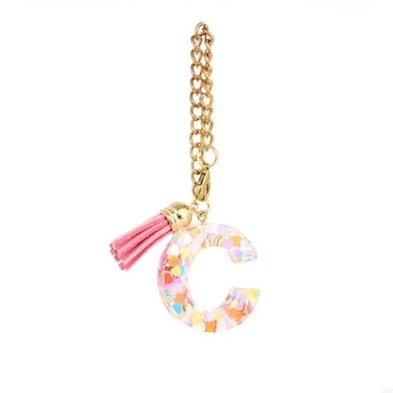 Letter Charm Chain Stylish Water Cup Handle Pendant Cup Accessories for Women Girls Cups Decoration Q5WC
