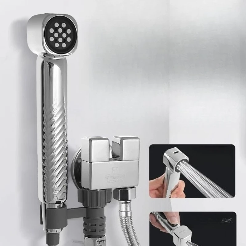 

Toilet flush spray gun faucet one in two out toilet toilet significant other high pressure flush water gun nozzle