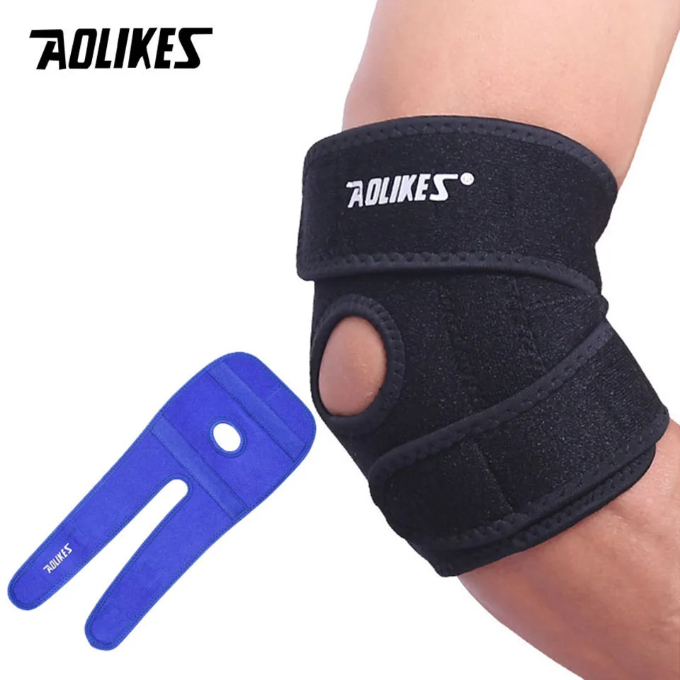 AOLIKES 1PCS Elbow Brace, Adjustable Tennis Elbow Support Brace, Great For Sprained Elbows, Tendonitis, Arthritis, basketball