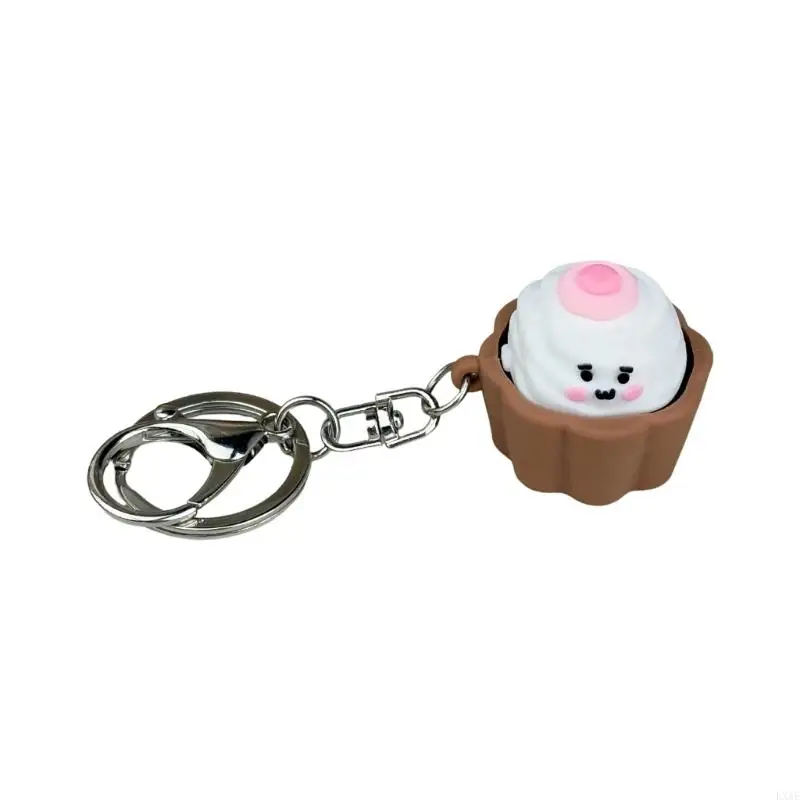 Adorable Mini Cake Design Chain With Decompression Stress Reliever Feature Perfect For Gifts And Daily Use