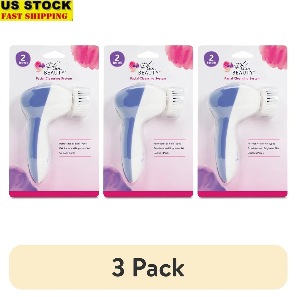 

3 упаковки, моторизованная щетка для очищения лица, двойная скорость, вибрация, глубокая очистка, отшелушивающая очистка пор, путешествия, дом, спортзал, офис