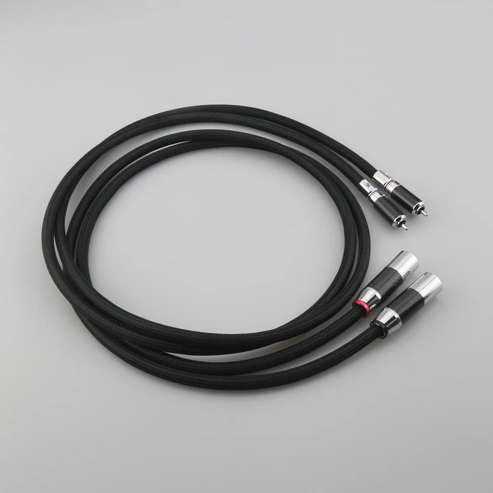 مرحبا نهاية النحاس الفضة مختلطة RCA إلى XLR ذكر أنثى كابل الصوت المتوازن HIFI XLR كابل