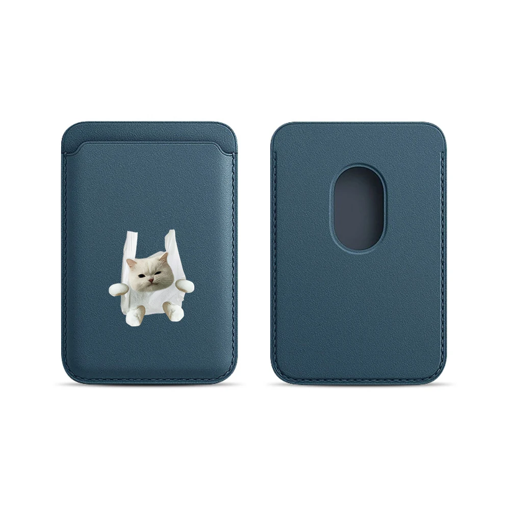 Lustige Katzen-Leder-Kartenhülle für Magnetische Hüllen, Geeignet für alle iPhones, für Magsafe-Kartenhalter, Handy-Rückentasche – Detail 7