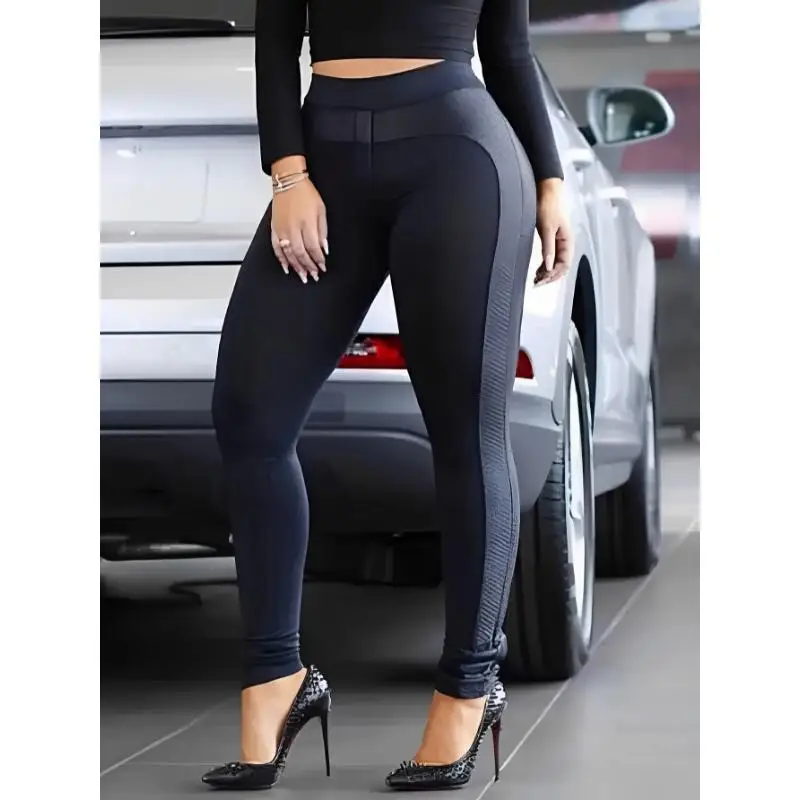 

High Waist Men's Casual Pants Tight Leggings Straight Leg Korean Sle Comfortable Fit Neutral High Waist Straight Tube Trousers