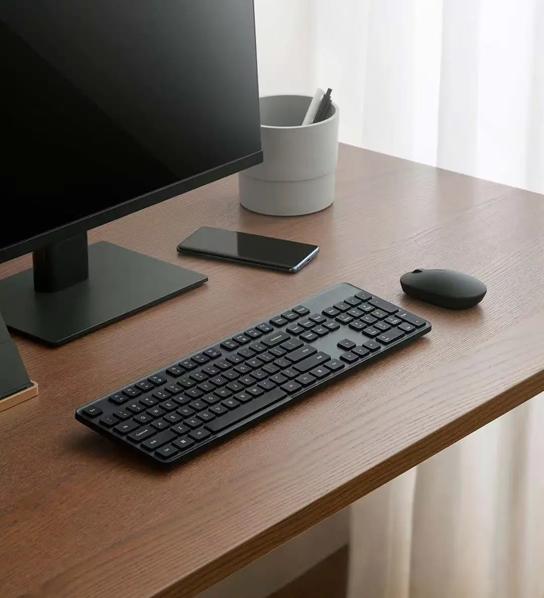 Xiaomi Keyboard and Mouse Set 2 2.4G Wireless Keyboard and Mouse Set Office Slim Keyboard 104Keys Smart Energy-saving Sleep Mode