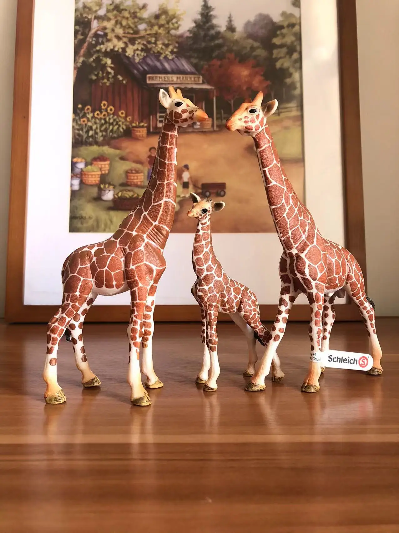 Schleich - Modelo de Brinquedo Girafa Macho e Fêmea, Simulação de Animais Selvagens para Educação Infantil, Decoração de Playset Infantil em Plástico
