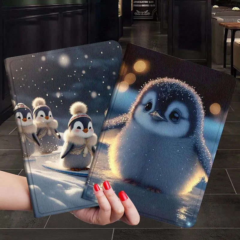 

Cartoon Penguin Art Popular Gift For Xiaoxin Lenovo Tab P12 Extreme Legion Y900 Idea Pro GT 12.1 2025 Foldable Tablet Case