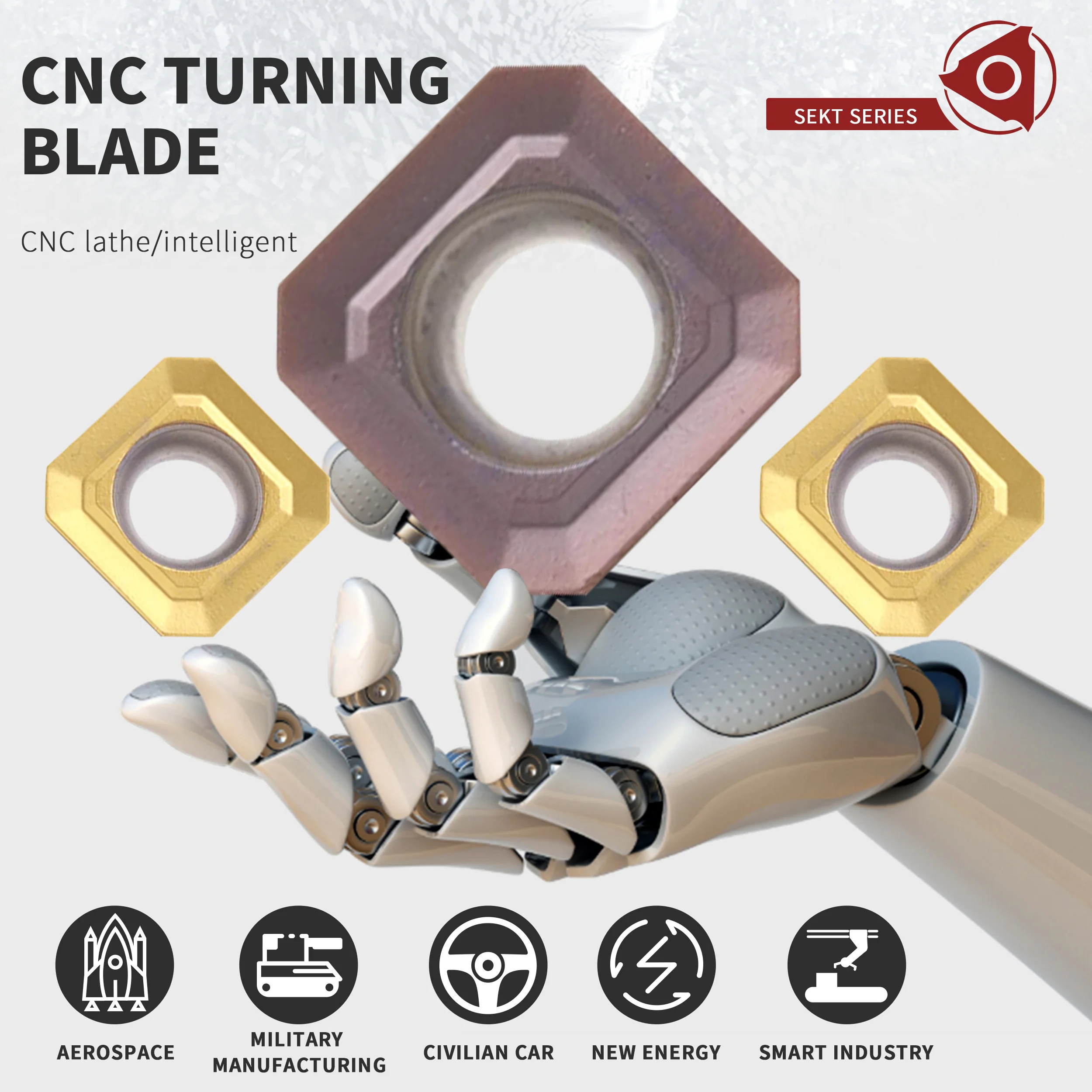 10 Chiếc SEKT1204AFTN FK US735 UE6020 VP15TF Cứng Lưỡi Dao Hợp Kim Tiện Bằng Máy CNC Biến Dụng Cụ Xay Miếng Thép Không Gỉ Dụng Cụ Quay Rau