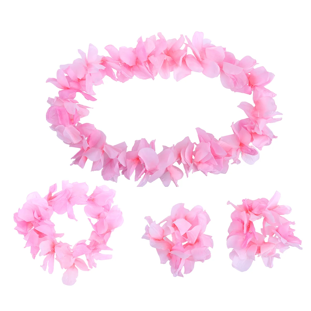 4 Pcs/ Small Women's Choker Chain Necklace for Hawaiian Flower Headband Floral Hoop Centerpiece Spring Wreath