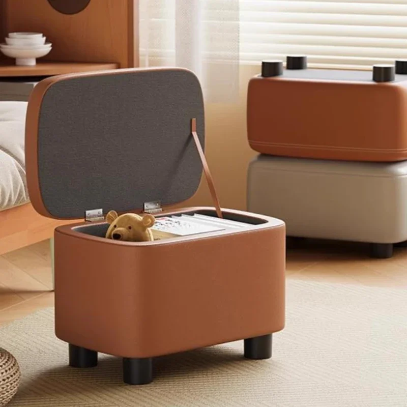 

Home Furniture Household Low Stool Living Room Coffee Table Sofa Stools Soft Bag Pier Ottoman Footrest With Storage Space Stool