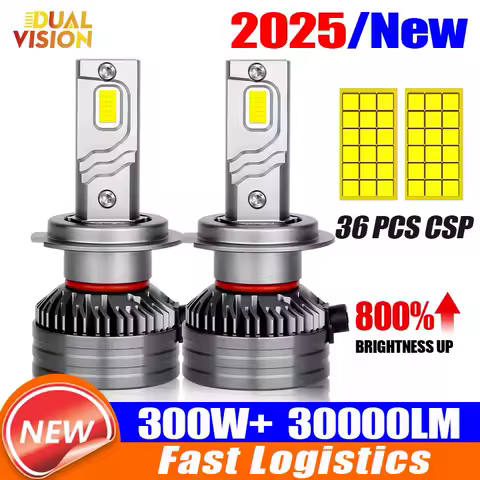 Dualvision 6000K HB3 HB4 9005 9006 H1 H7 H4 H11 H8 9012 CANBUS Led Lamp Super Bright 9094 CSP 300W 30000LM Car Headlight Light