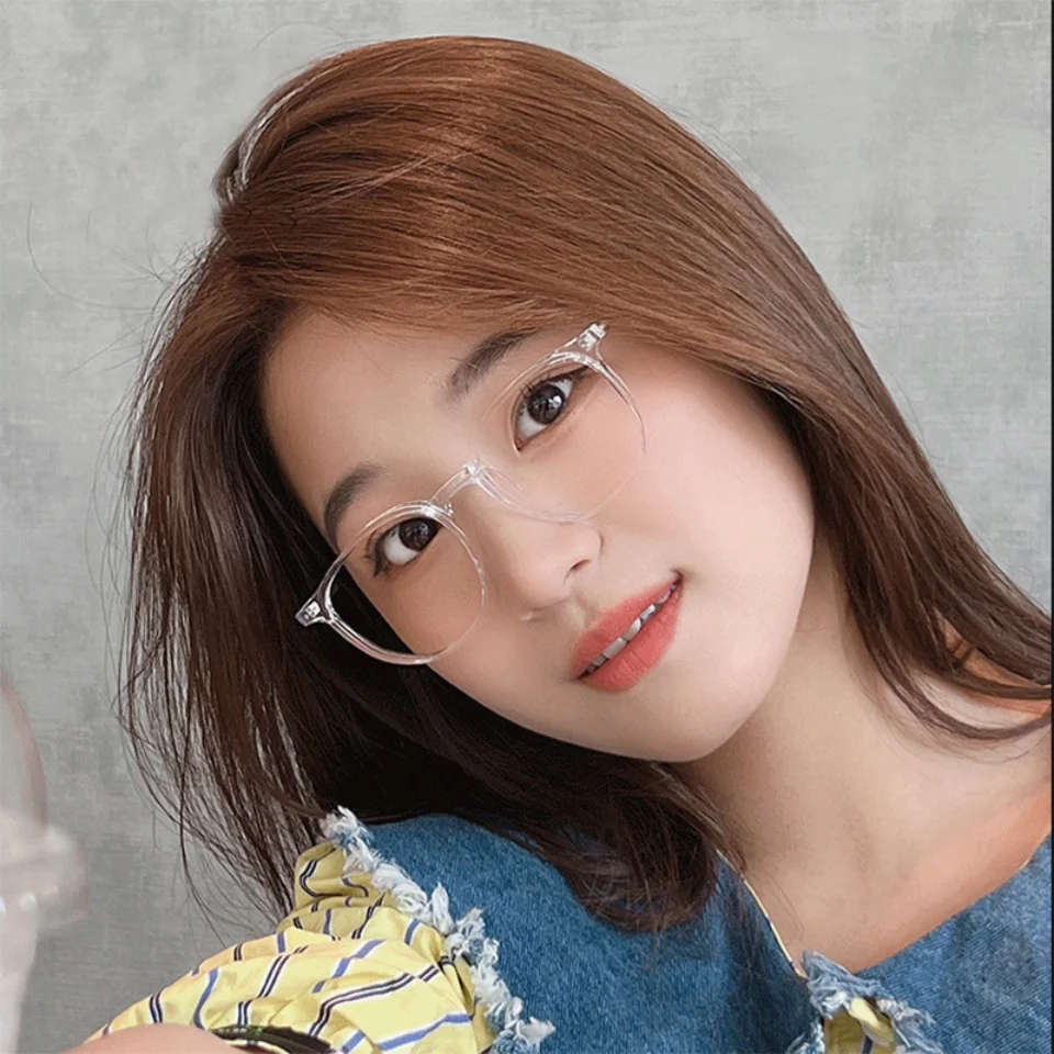 

Новые модные ультралегкие прозрачные оправы TR90 для женских очков, повседневные деловые оптические очки с защитой от синего света для мужчин