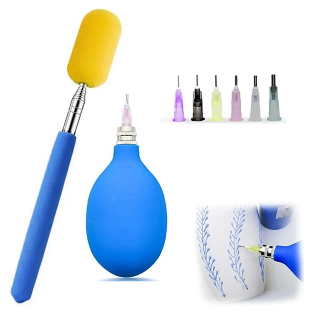 【BAAQ】 توفر أدوات الفخار أداة توزيع السيراميك مع عصا إسفنجية تلسكوبية، أدوات توزيع الطين #2