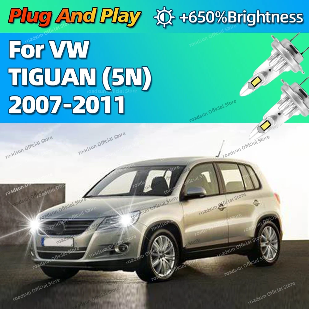 

2/4Pcs High Power Headlight Car LED Lights Bulbs 160W Plug and Play For VW VOLKSWAGEN TIGUAN 5N 2007 2008 2009 2010 2011
