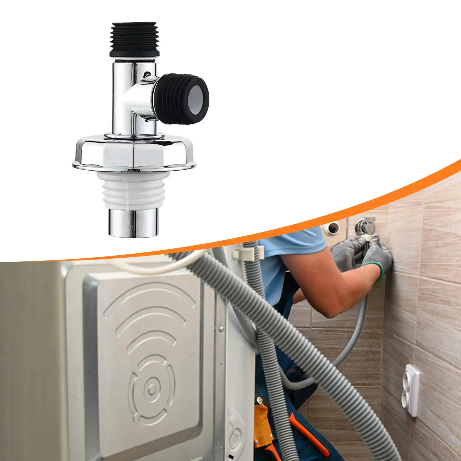 

Адаптер для слива пола, уплотнительный инструмент для локтя, соединитель для труб, канализационный тройник, адаптер двойного назначения для стиральной машины, стирки, туалета, кухни