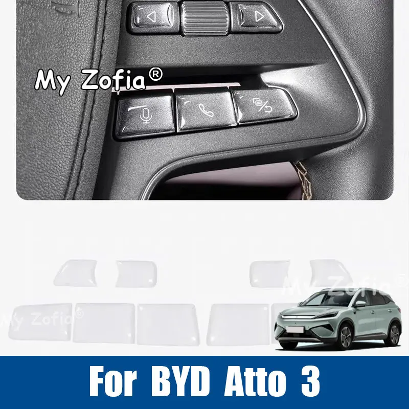 Für BYD Atto 3 2026 Auto-Lenkrad Klebstoff-Tastenaufkleber Autoabdeckung Schutzaufkleber Innenausstattung Schutzzubehör – Detail 1