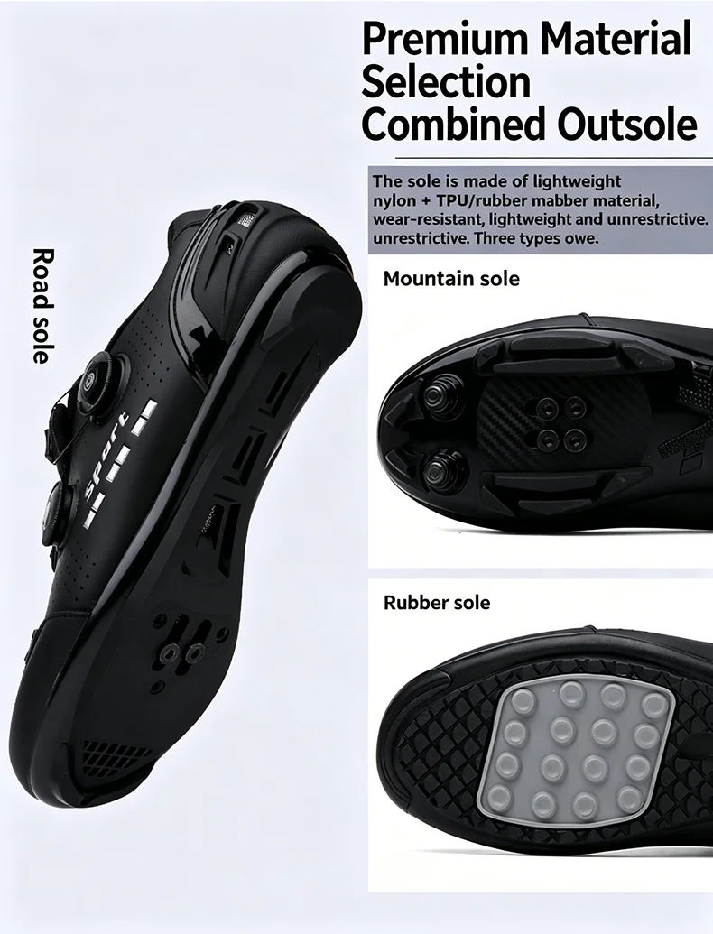 Professional Man Cycling MTB Shoes Road Cycling Flat Pedal Bike Sneaker Racing Women Flat Pedal Bicycle Spd Biking Footwear