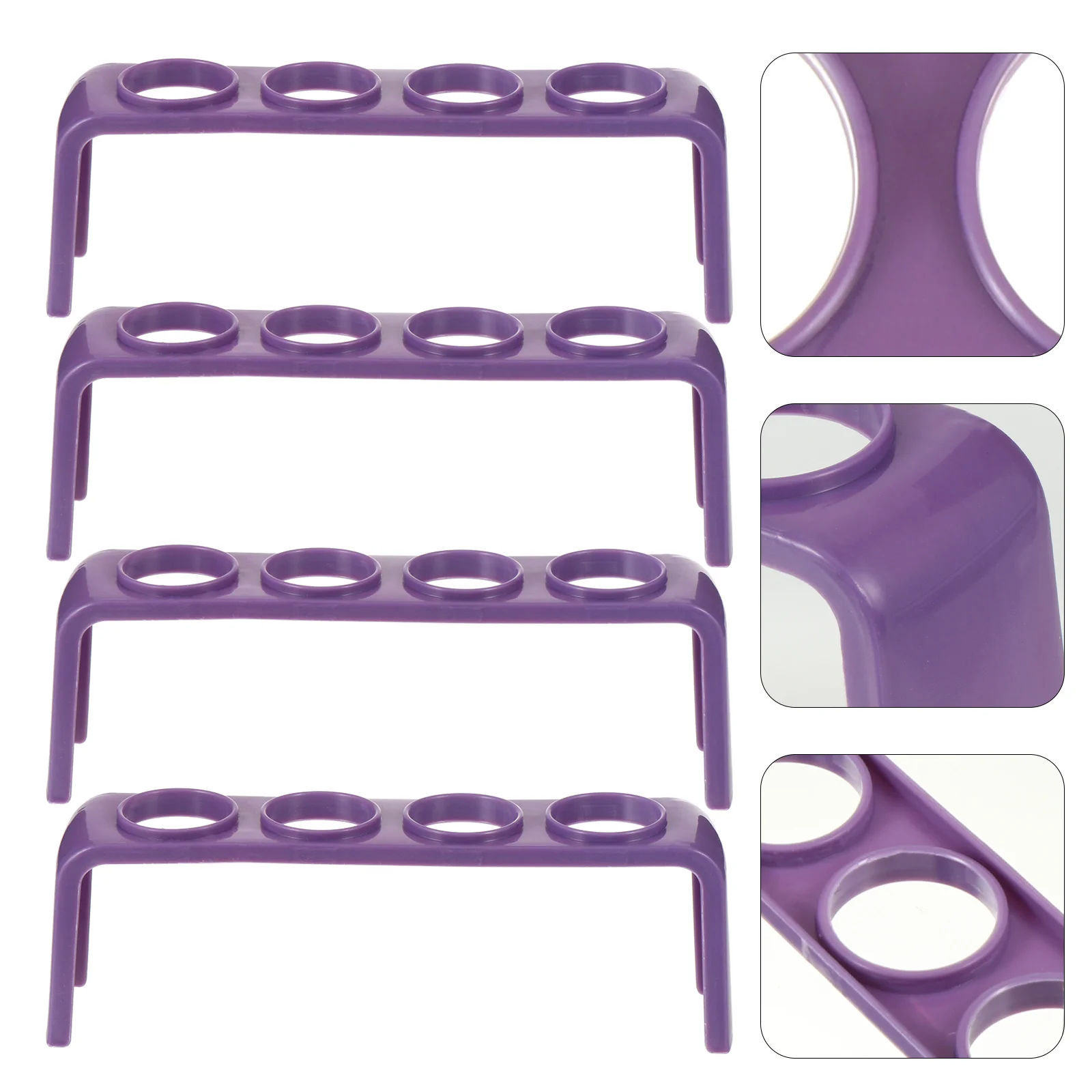 

4 Pcs Test Tube Rack Equipment Holder Tubes Science Education Supplies Bracket Stand