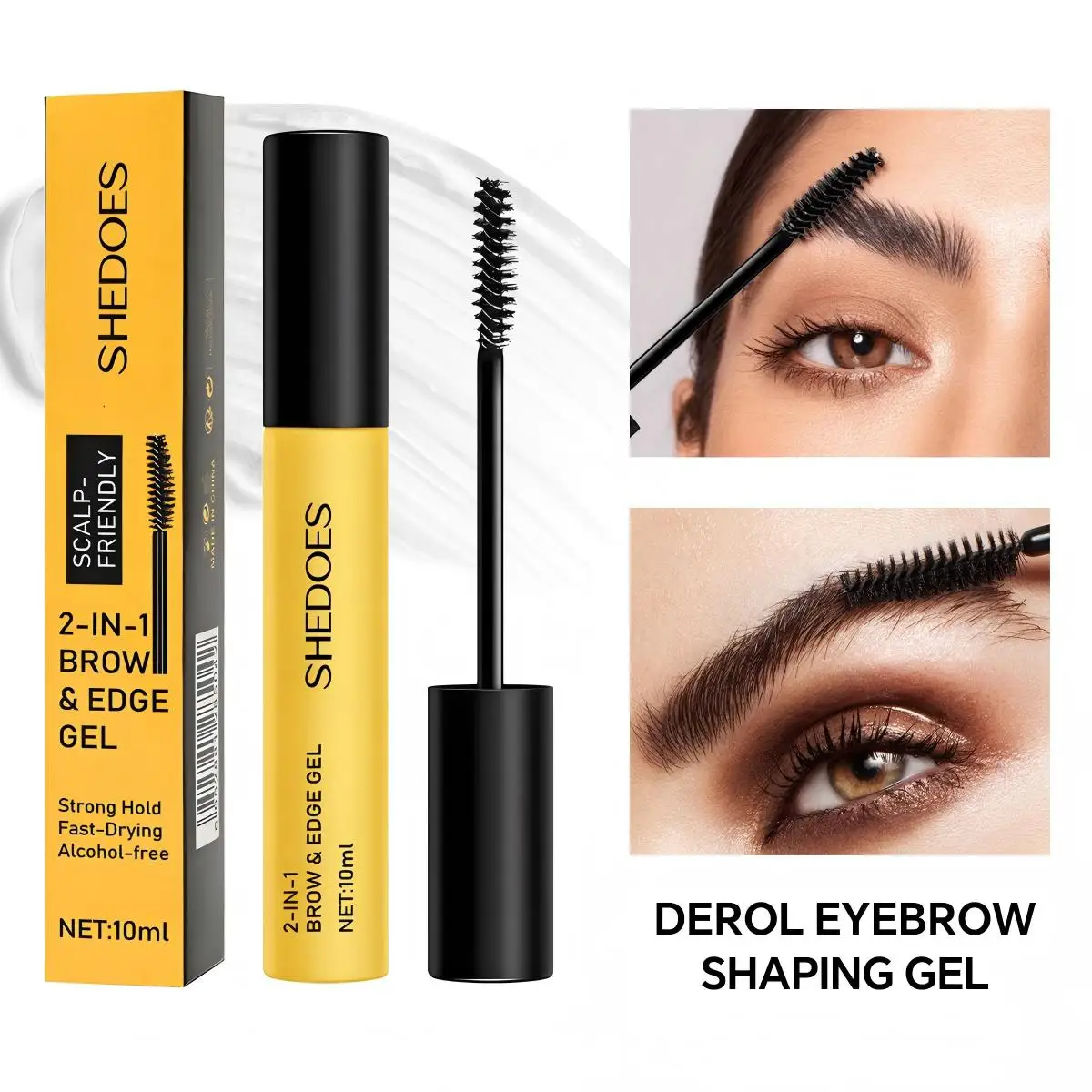 جل تشكيل الحواجب شفاف مقاوم للماء لتشكيل الحواجب، جل طبيعي طويل الأمد ثلاثي الأبعاد معززات الحواجب، شمع الشعر