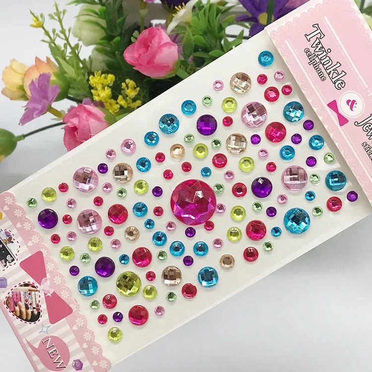 3D Diamond Gezicht Strass Sticker Party Body Make Scrapbooking Sticker Wenkbrauw Juwelen Bloem Hart Craft Gems Decoratie