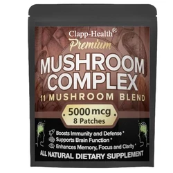 7 Blend Lions Mushroom Cordyceps, Chaga, Reishi, Turkey Tail, Maitake, Shiitake Supplement, Transdermal Patches Made In The Usa