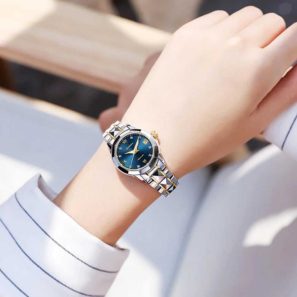 Original JSDUN Luxury Automatic Watch for Women Bracelet Waterproof Mechanical Watches Elegant Ladies Wristwatch Gift Top Brand