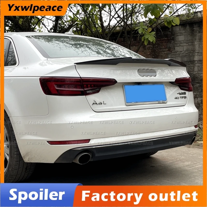 

For Audi A4 B9 2017-2023 M4 Style Spoiler High Quality ABS Plastic Primer Color Rear Trunk Lip Spoiler Body kit accessories