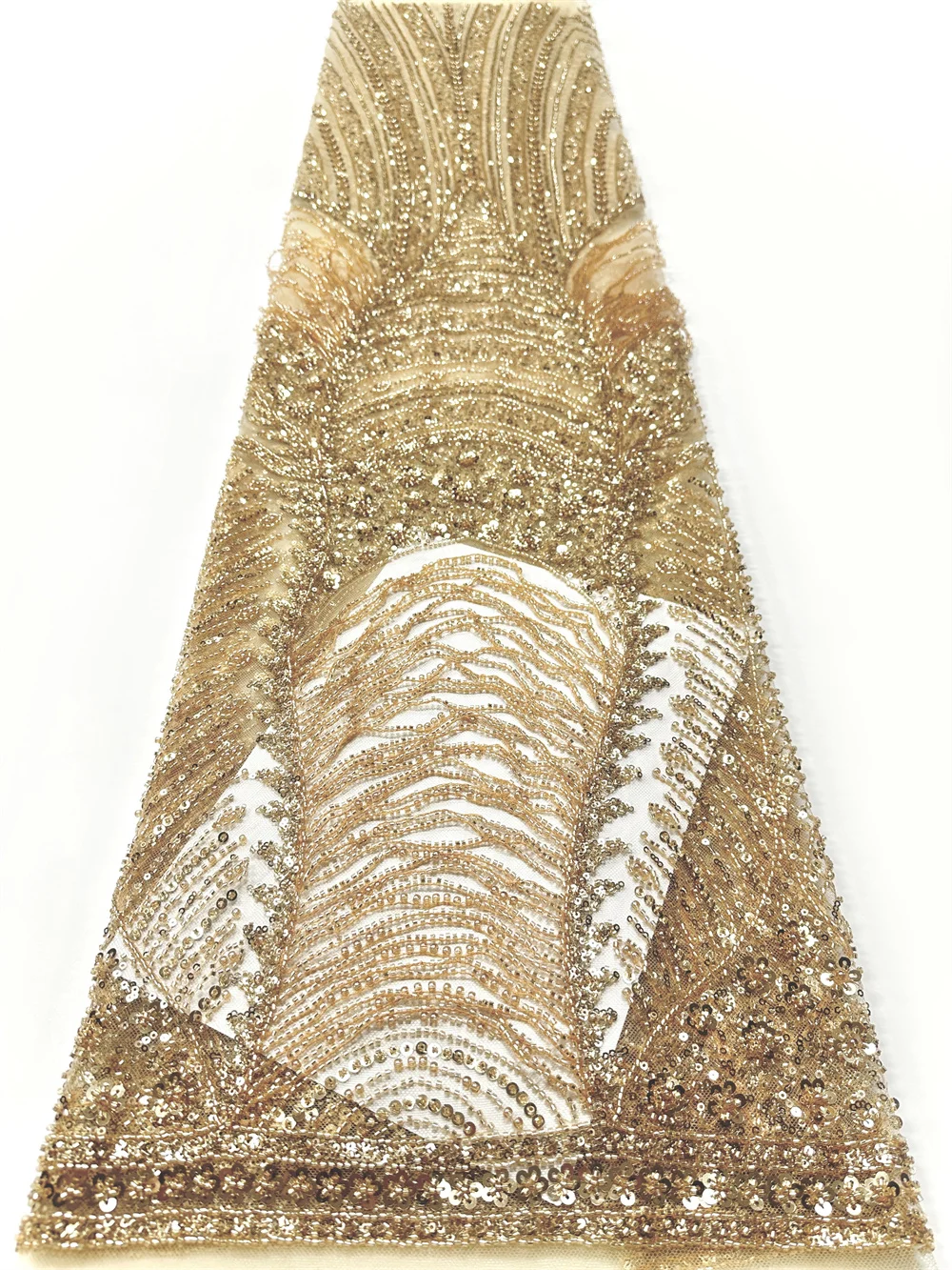 

Роскошная нигерийская африканская кружевная ткань с бисером 2026 года, высококачественная вышивка пайетками, элегантная ткань с бисером для пошива платьев