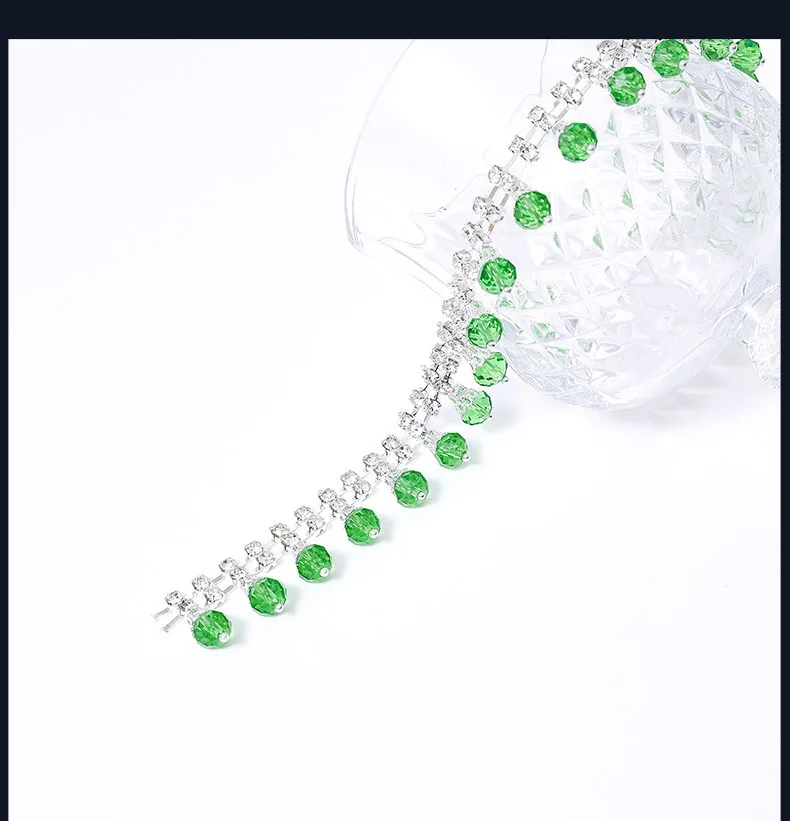 10 Meter Strass-Glitzerkette mit Kristalldiamanten für Taschen, Hüte, DIY-Kunsthandwerk, Geschenkdekoration, Kleidungszubehör – Detail 3