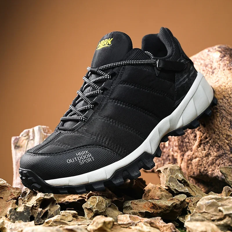 Professional Men Trekking Shoes Black Mens Outdoor Mountain Climbing Sneakers Anti-slippery Boy Mountain Shoes