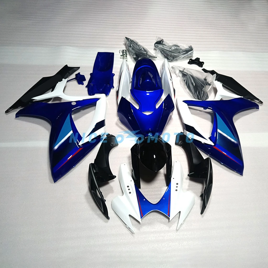 Fit for Suzuki GSXR600 K6 2006 2007 GSX-R 600 GSXR750 06 07 ABS Injection Fairing Kit Panel Set Blue White