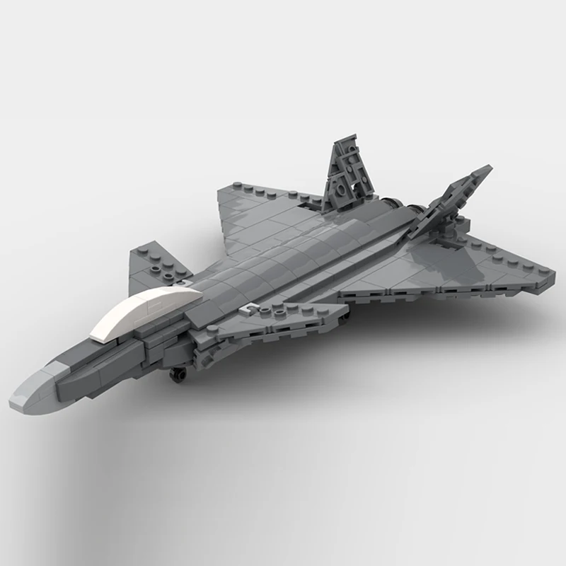 Military Aircraft Model MOC Building Bricks 1:72 Scale J-20 Dragon Modular Technology Gifts Holiday Assemble Children Toys Suit