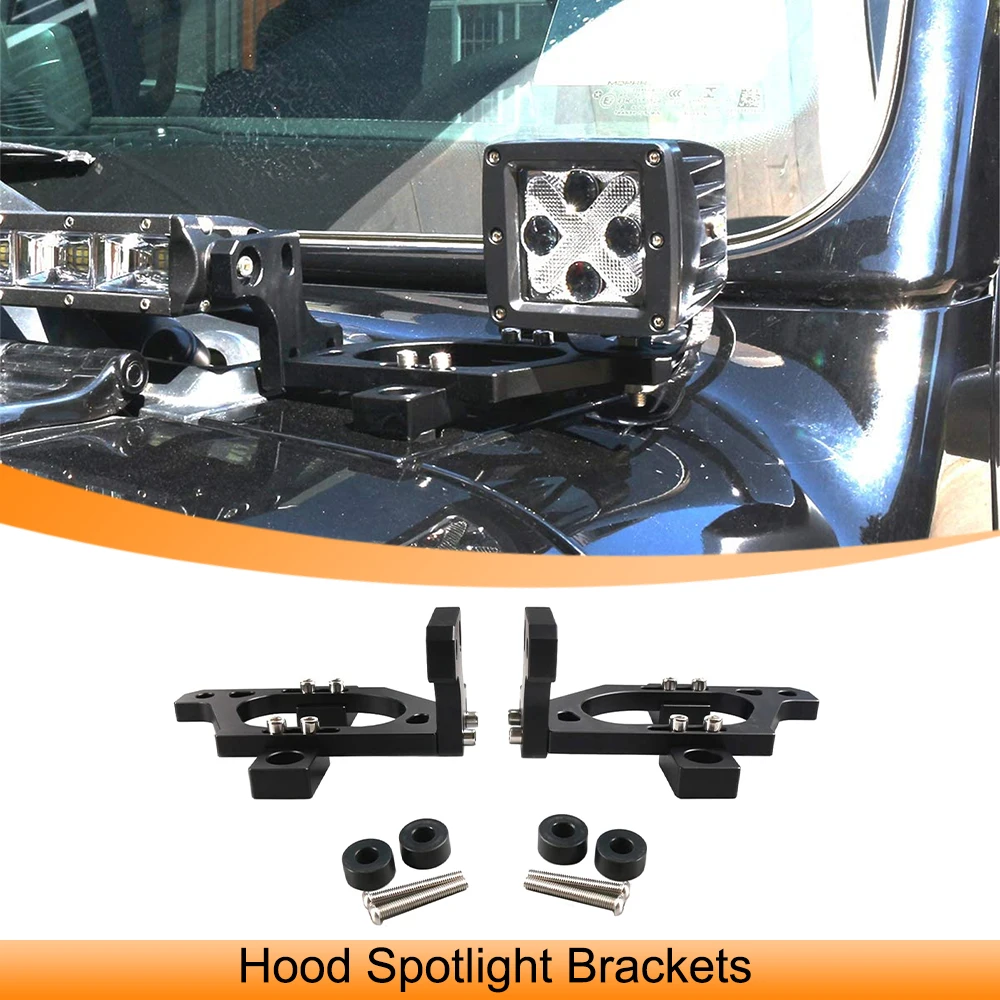 

Car 42inch LED Light Bar Hood Mounting Brackets Spotlights Holder for Jeep Wrangler JL JLU 2018-2024 2025 Exterior Accessories