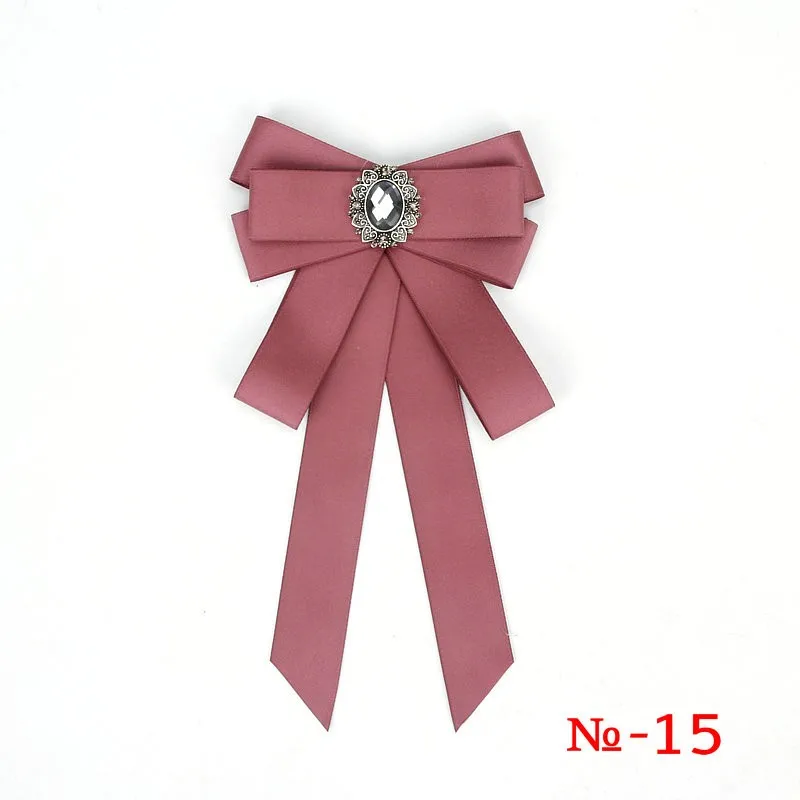 Modische Schwarze Schleifen-Krawattenklammer Rotes Diamant-Fliegeband Weiße Strass-Hemdfliege Geschenk für Damen Accessoires – Detail 16