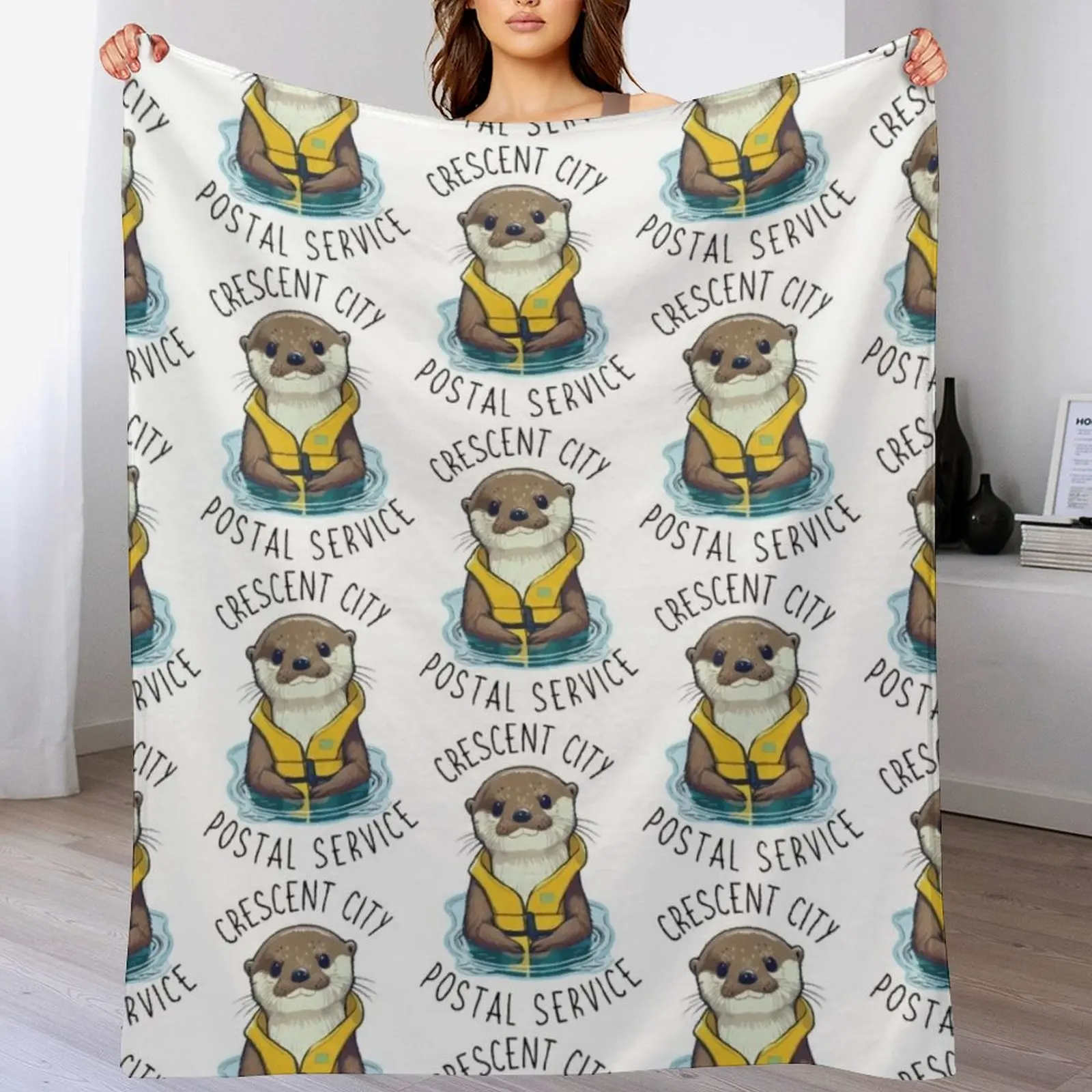 Crescent City Postal Service Otter Throw Blanket