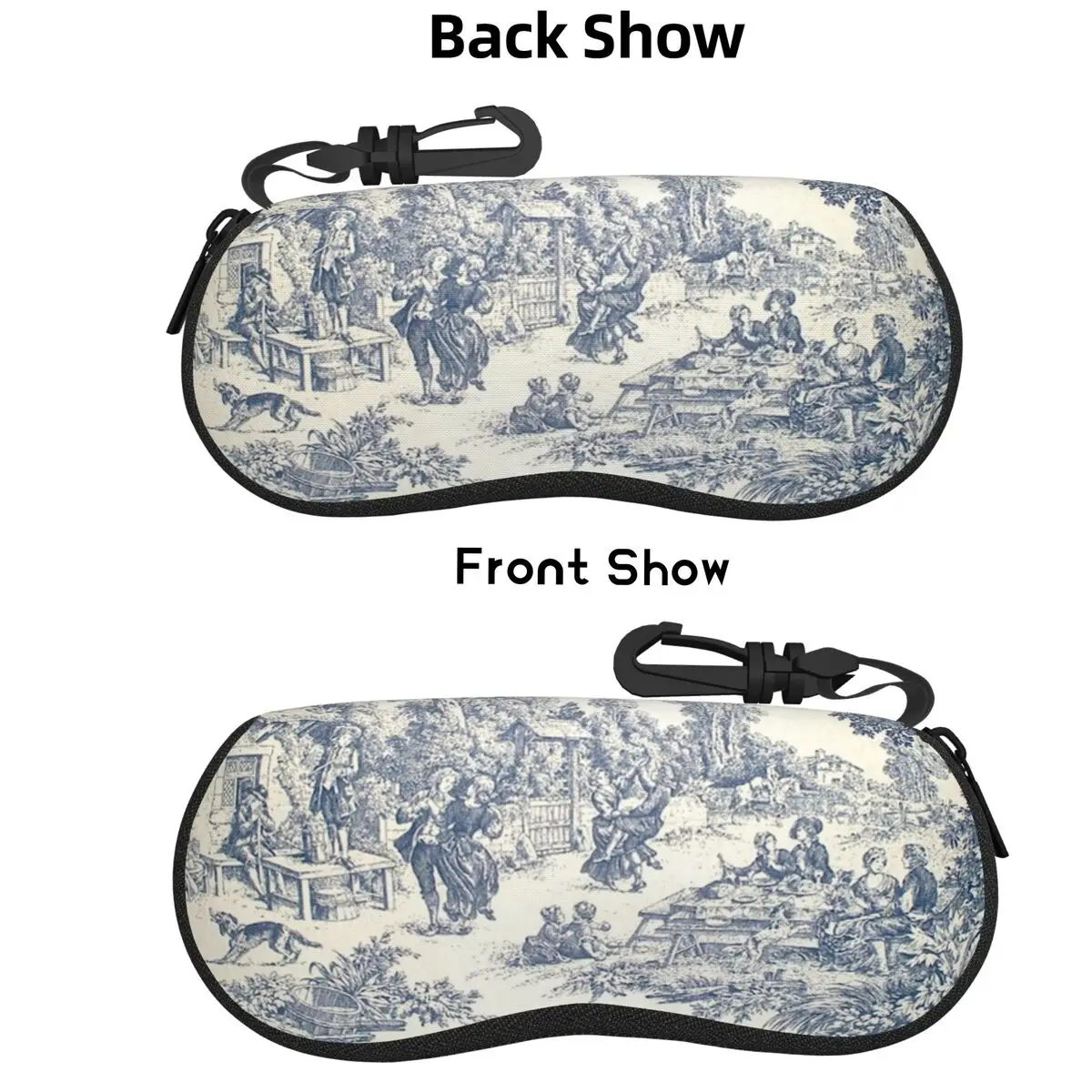 

Toile De Jouy Number 2 Shell Glasses Case Protector Sunglasses Box Women Men Soft Eyeglass Bag Pouch