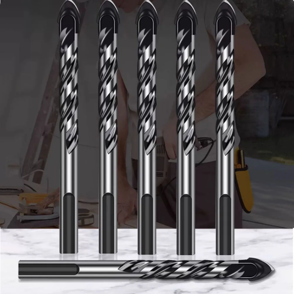 Multiple Sizes Of Hard Alloy Triangular Drill Bits Dia 5/6/8/10/12mm Efficient Drilling For Glass Metal Tile Concrete Special